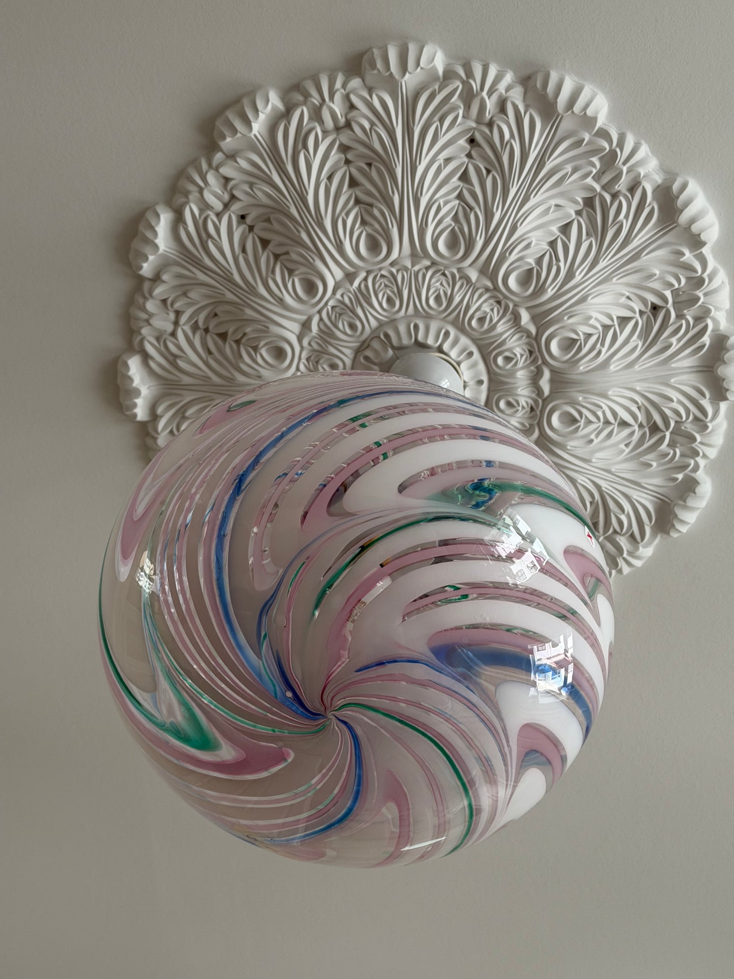 Vintage Murano Regnbue Pendel loftslampe 45cm