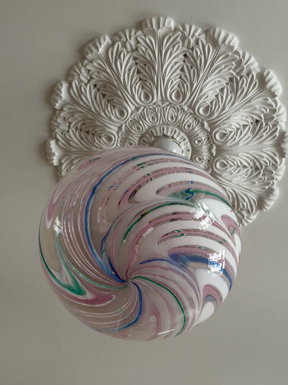 Vintage Murano Regnbue Pendel loftslampe 45cm