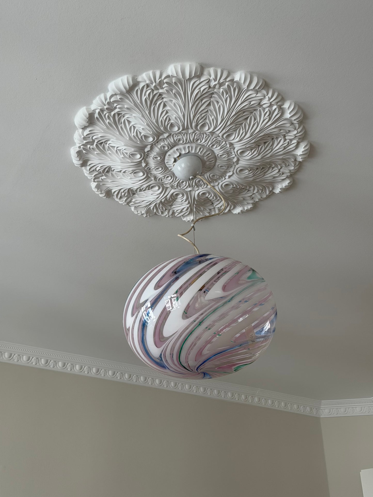 Vintage Murano Regnbue Pendel loftslampe 45cm