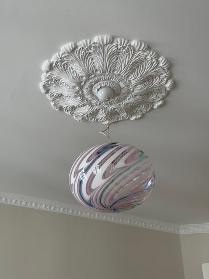 Vintage Murano Regnbue Pendel loftslampe 45cm