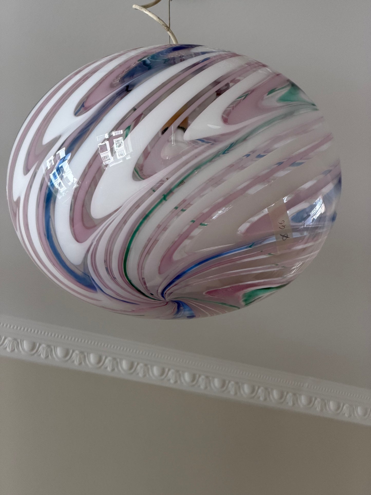 Vintage Murano Regnbue Pendel loftslampe 45cm