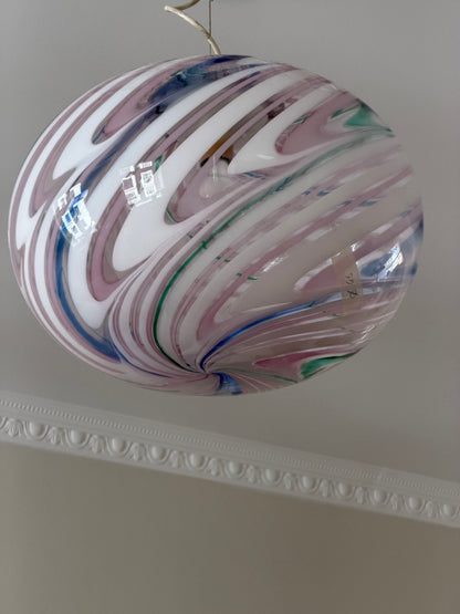 Vintage Murano Regnbue Pendel loftslampe 45cm