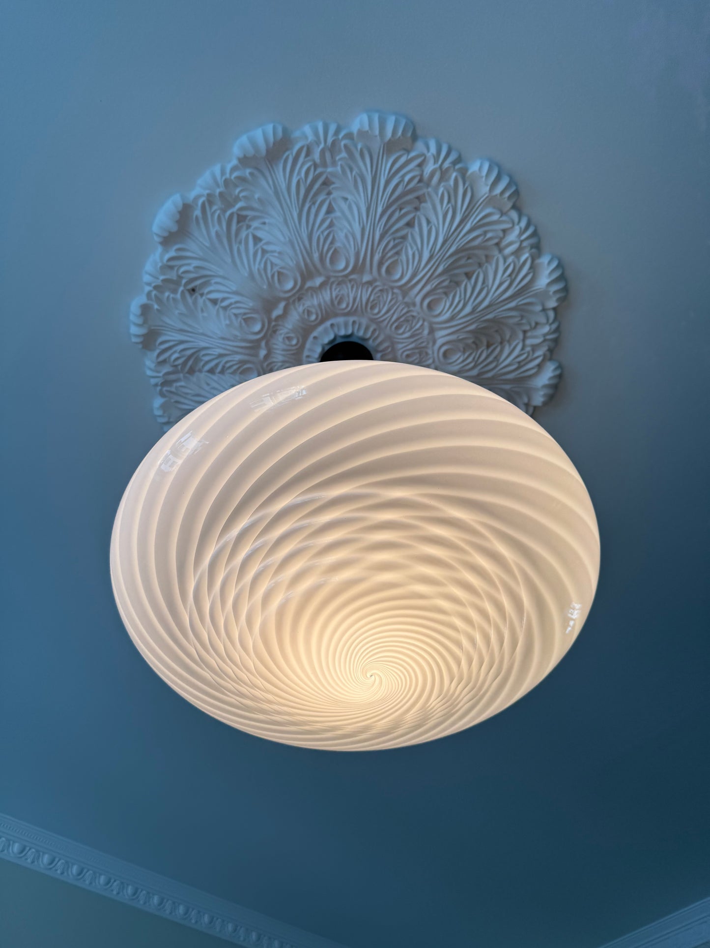 Vintage Murano dobbelt swirl lampe 50cm