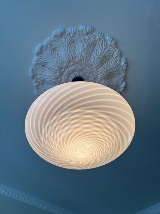 Vintage Murano dobbelt swirl lampe 50cm
