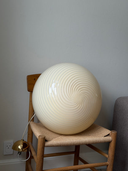 Gul vintage Vetri Murano loftlampe 45cm