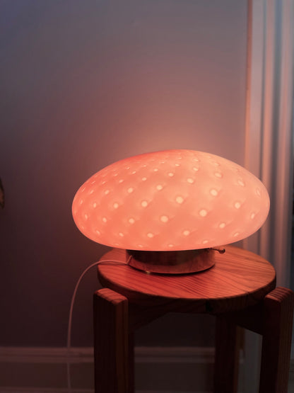 Vintage Murano lyserød plettet plafond 36cm
