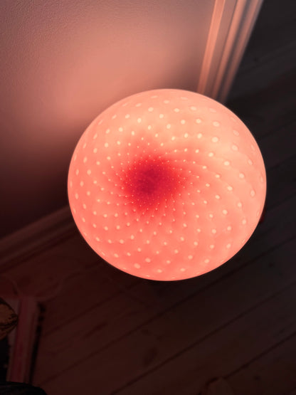 Vintage Murano lyserød plettet plafond 36cm