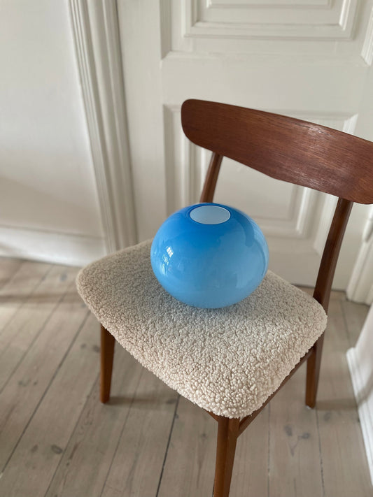 Blue ball vase