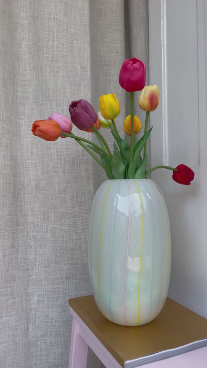 Vintage Murano stribet vase