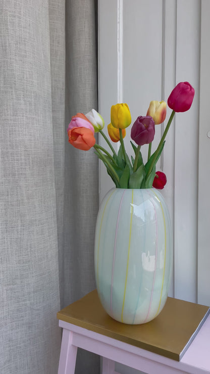 Vintage Murano stribet vase