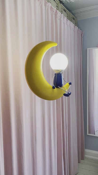 Mand på måne lampe