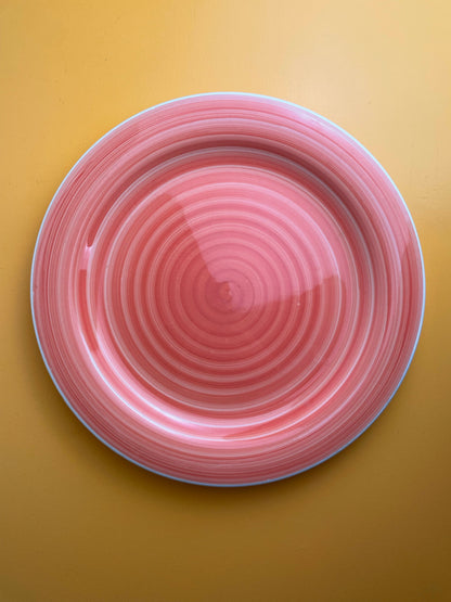 Swirl middagstallerken rød