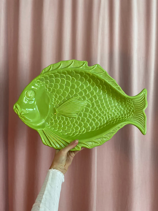 Large green fish dish